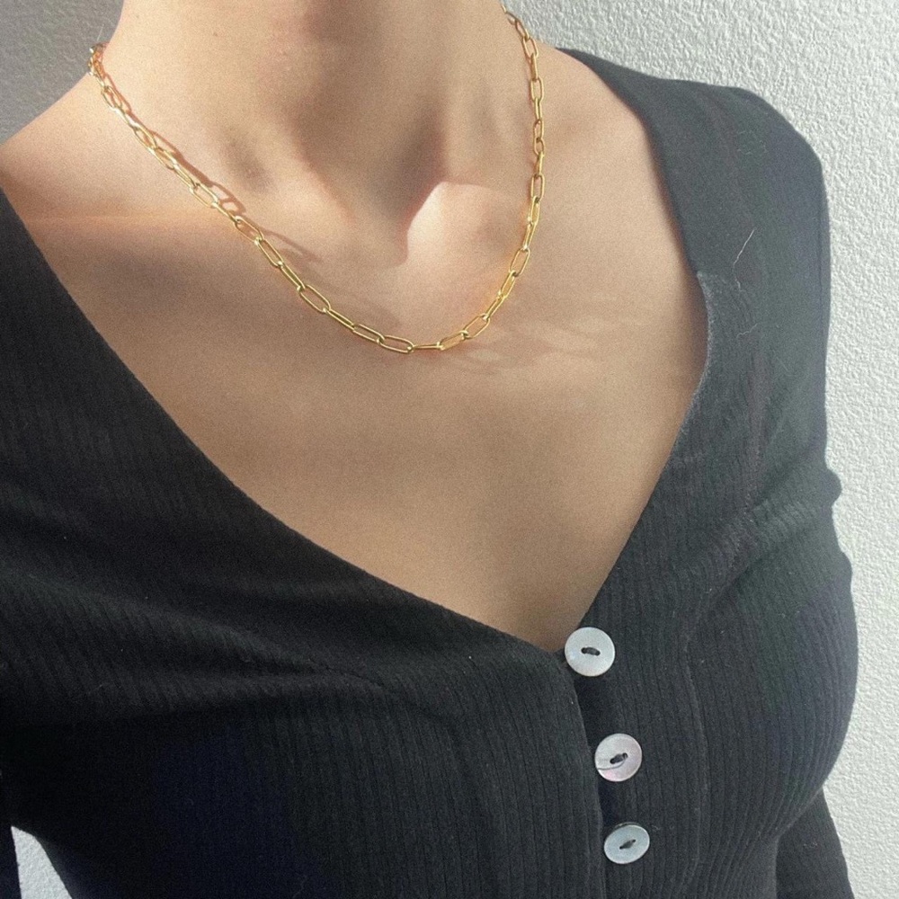 ✨CLOSING SALE💗18K Gold Plated Paperclip Necklace